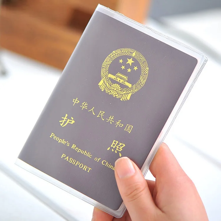 Index Card Holder - 3 ชิ้นใหม่ปกป้องหนังสือเดินทางโปร่งใสฝ้าพีวีซีกันน้ำกรณีผู้ถือบัตรประจำตัวประชาชนธุรกิจสากลกระเป๋าบัตรเครดิต