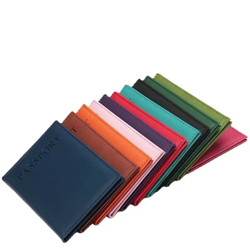 Index Card Holder - แฟชั่นผู้หญิงผู้ชายปกหนังสือเดินทาง Pu หนังสีทึบ Travel ID บัตรเครดิตผู้ถือหนังสือเดินทางแพ็คเก็ตกระเป๋าสตางค์กระเป๋ากระเป๋า