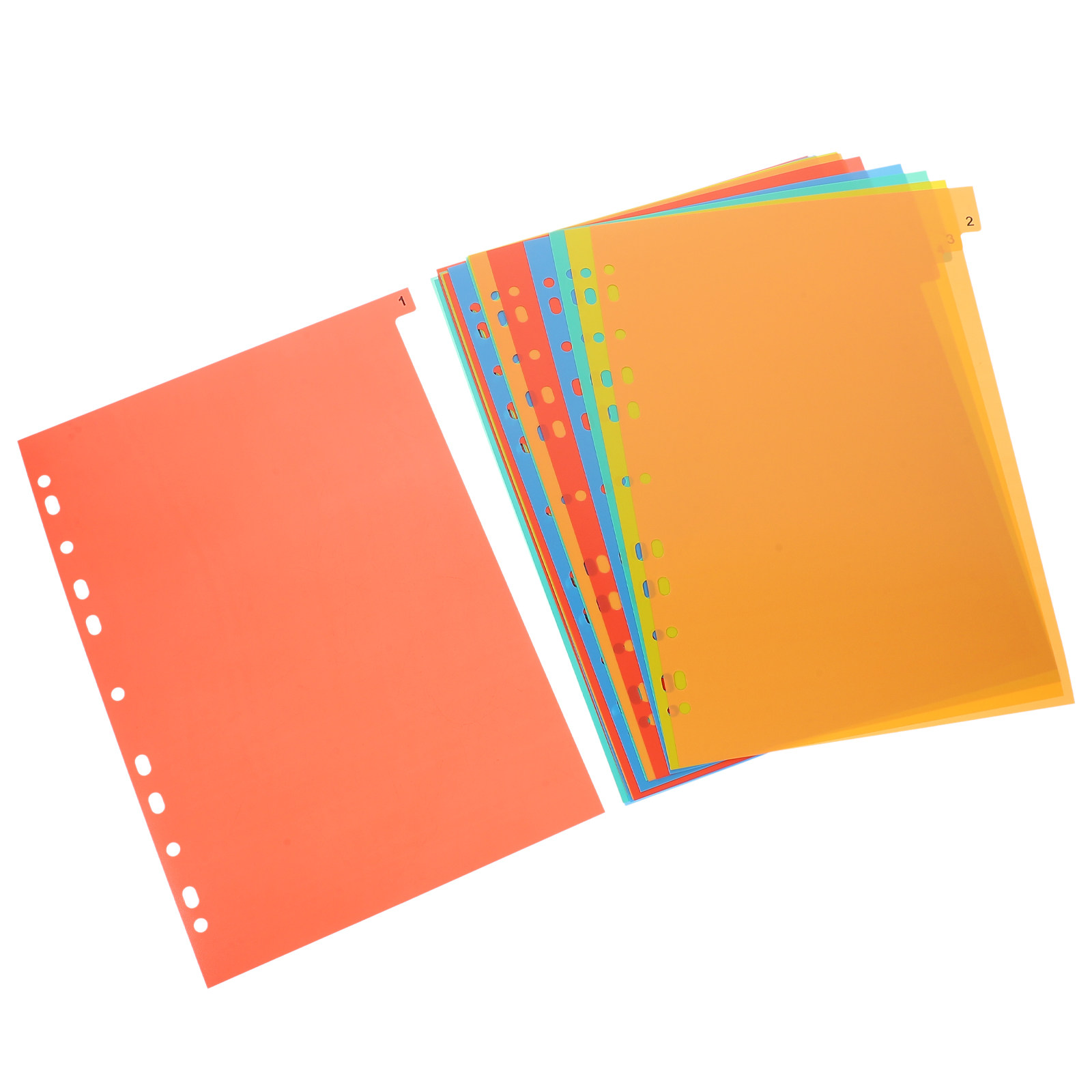Tab Divider A4 - แผ่นแบ่งเอกสารพลาสติก A4 จำนวน 20 แผ่น พร้อมแถบติดชื่อ