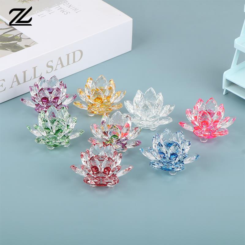 Paper Weight Crystal - 60มม.ควอตซ์คริสตัลโลตัสดอกไม้งานฝีมือแก้ว Paperweight Fengshui เครื่องประดับ Figurines หน้าแรกงานแต่งงานของขวัญตกแต่งงานปาร์ตี้ของที่ระลึก