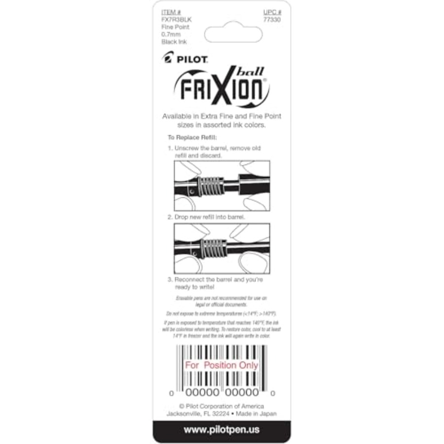 ไส้ปากกาเจล FriXion สำหรับปากก - Gel Refill Pack บทวิจารณ์และราคา