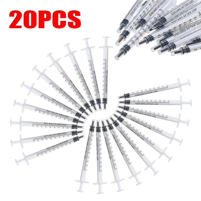 20 ชิ้น หลอดฉีดยาพลาสติกแบบใช้ - Gel Refill Pack บทวิจารณ์และราคา
