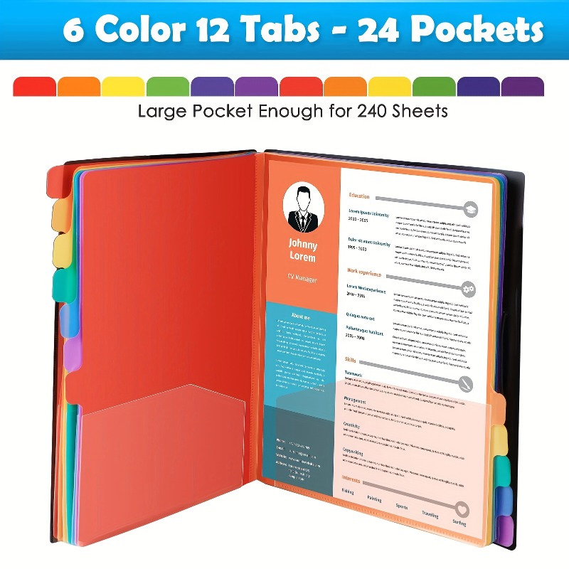 1 ชิ้น แฟ้มเอกสาร A4 หลายชั้น  - Tab Divider A4 บทวิจารณ์และราคา