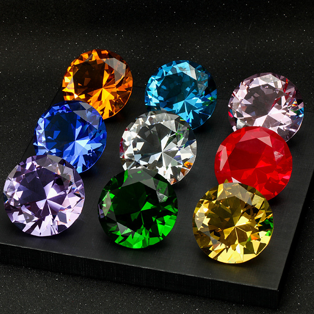 10 สีคริสตัลเพชรรูป Paperweigh - Paper Weight Crystal บทวิจารณ์และราคา