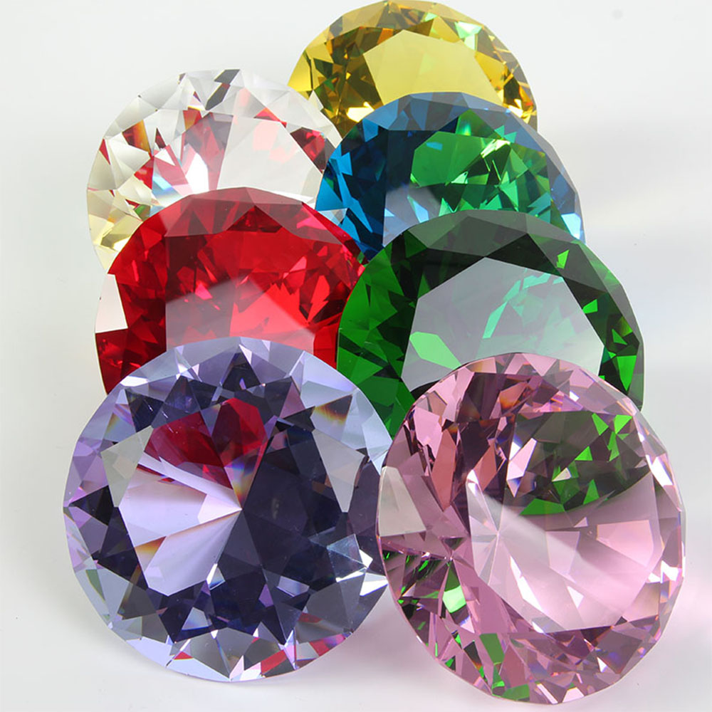 10 สีคริสตัลเพชรรูป Paperweigh - Paper Weight Crystal บทวิจารณ์และราคา